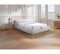 Lit coffre 180 x 200 cm - Tissu - Beige - MIRSIO