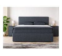 Lit coffre 180cm en tissu + matelas + surmatelas ALESSANDRO