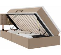 Lit coffre avec matelas Cappuccino 90 x 190 cm