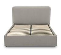 Goyave - lit coffre - 140x190 - en tissu - sommier inclus - Beige