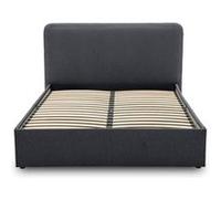 Bestmobilier Goyave - lit Coffre - 140x190 - en Tissu - sommier Inclus
