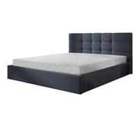 Mael - lit coffre - 180x200 - en tissu - sommier inclus