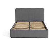 Lit coffre best mobilier 210 x 175 x 100 cm en velours sommier a lattes pour 2 personnes de couleur gris Gris Anthracite G