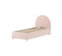 Lit coffre bouclé rose moon 90x200 cm