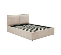 Lit coffre déhoussable 140 x 190 cm - Tissu - Beige - TENESE