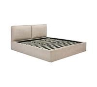 Lit coffre déhoussable 180 x 200 cm - Tissu - Beige - TENESE
