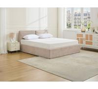 Lit coffre déhoussable 180 x 200 cm - Tissu - Beige - TENESE