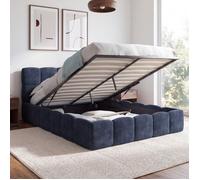 Lit coffre double NUAGE 140 cm bleu