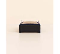 Lit coffre enfant 90x200cm - Noir Anthracite - Grand volume de rangement - Ouverture sécurisée - Acier recyclable et lattes en bouleau - Tediber