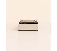Lit coffre enfant 90x200cm Plus - Beige - Grand volume de rangement - Ouverture sécurisée - Acier recyclable et lattes en bouleau - Tediber