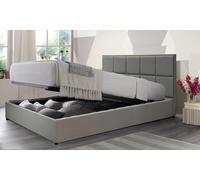 Lit coffre Florence simili cuir Sampur : 90 x 190 cm / Noir / Lit seul