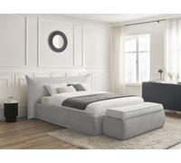 Lit coffre JADE tissu graphique + bout de lit JADE Edition Limitée 160x200 + bout de lit 140 BOBOCHIC 160x200 + bout de lit 140