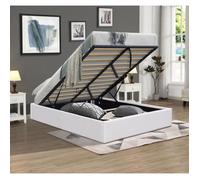Lit Coffre LORIS 120x190 blanc Sommier inclus, design contemporain