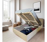 Lit coffre MADRID 140x190 + 1 sommier / Beige
