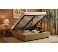 Lit coffre ouverture parallèle en simili cuir Sampur : 180 x 200 cm / Vert / Lit seul
