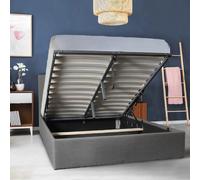 Lit coffre PARMA 140x190 + 1 sommier / Gris foncé