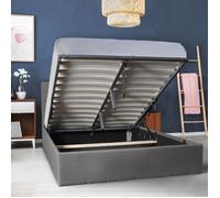 Lit coffre PARMA 140x190 + 1 sommier / Gris foncé