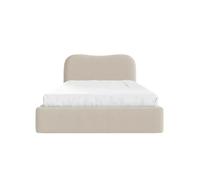 Lit coffre tissu chiné Beige 200x200