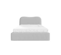 Lit coffre tissu chiné Gris clair 200x200