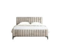 Lit coffre tissu velours 160x200cm Beige