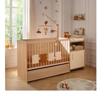 Lit combiné - 120 x 60 cm - Evolutif en 90 x 190 cm - CHARLIE - SAUTHON - Crème