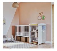 Lit Combiné - 120x60cm - Evolutif en 90x190cm - Babyprice Smile - Hêtre
