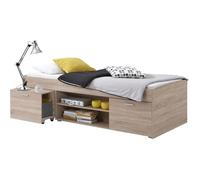 Lit combiné enfant CARLO - Mélamine chene - 90 x 200 cm Mélamine chêne G
