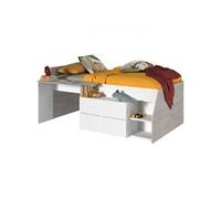 Lit combiné enfant contemporain KIM loft et l 90 L 190 ou 200 cm Multicolo
