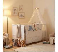 Lit combiné évolutif 70 x 140 cm - ROBA - Savanna Friends - Blanc - Matelas et textile inclus