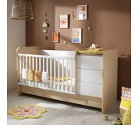 Lit bébé combiné évolutif avec commode à langer 3 tiroirs - BALLOON