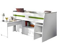 Lit combiné pour enfants avec détails blancs 90 x 200 cm – sommier tapissier inclus
