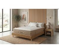 Lit Comes Bouclette : 160 x 200 cm / Camel / Sans matelas