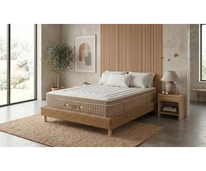 Lit Comes Bouclette : 180 x 200 cm / Camel / Sans matelas