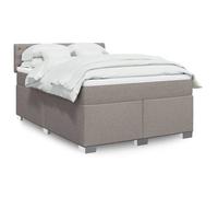 Lit complet - Maison Exclusive - Sommier à lattes - Matelas ressorts ensachés 160x200 - Tissu taupe
