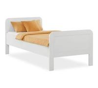 Lit confortable 90x200 Hauteur réglable Blanc Blanc G