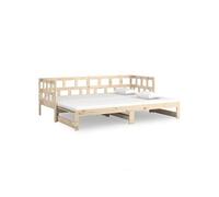 vidaXL Lit coulissant Bois de pin solide 2x(80x200) cm Marron