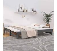 Lit Coulissant Marron Miel 2x(100x200)cm Bois de Pin Solide Lit de Jour vidaXL
