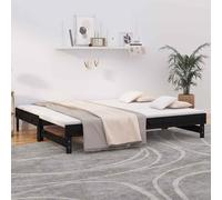 Lit Coulissant Marron Miel 2x(100x200)cm Bois de Pin Solide Lit de Jour vidaXL