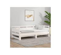 vidaXL Lit coulissant Blanc Bois de pin solide 2x(90x190) cm