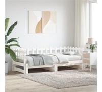 vidaXL Lit coulissant 90x190 cm Bois de pin massif 2/3 places Design contemporain