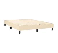 Lit Crème - BMK - Cadre de lit à lattes crème 140x190 cm tissu - Lit chambre&564998