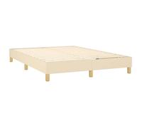 Lit Crème - BMK - Cadre de lit à lattes crème 140x190 cm tissu - Lit chambre&697296