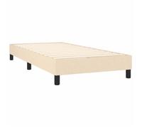 Lit Crème - BMK - Cadre de lit à lattes crème 90x190 cm tissu - Lit chambre&239183
