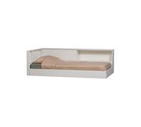 Lit d'angle 90x200 cm pin blanc CARTER
