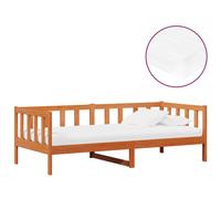 Lit d'appoint avec matelas Bois de pin massif et polyester moderne vidaXL vidaXL