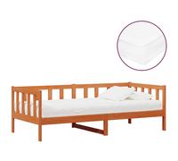 Lit d'appoint avec matelas Bois de pin massif et polyester moderne vidaXL vidaXL