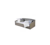 Lit d'appoint banquette extensible 90x200 cm gris