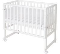 Roba Lit cododo safe asleep® 3 en 1 45 x 90 cm – Hauteur réglable, matelas, barrière – Bois blanc