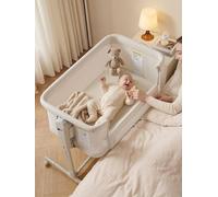 Lit d'appoint pour bébé - Berceau avec roulettes et fond à ressort pour bébés - Ensemble de lit de voyage - Lit d'enfant extensible - Endroit sûr pour le sommeil des tout-petits