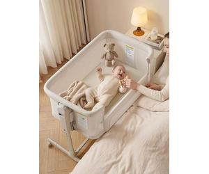 Lit d'appoint pour bébé - Berceau avec roulettes et fond à ressort pour bébés - Ensemble de lit de voyage - Lit d'enfant extensible - Endroit sûr pour le sommeil des tout-petits